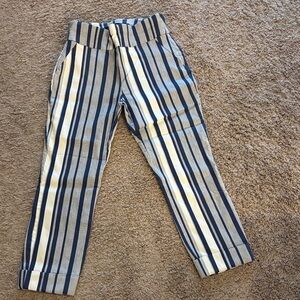 New York & Company Kids Striped Pants - Blue and White